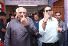 Amit Shah, Jeet Adani, CM Bhupendra Patel cast votes as Gujarat local body polls underway