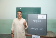 Gujarat local body polls: Dy CM Sanghavi casts vote, greets Gen Z voters