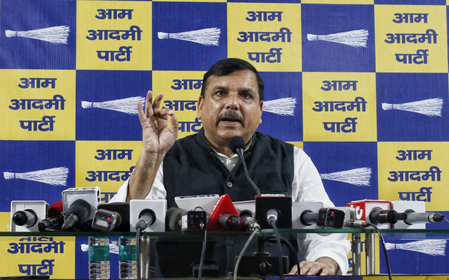 ‘Elected on mandate of AAP, now speaking against it’: Sanjay Singh seeks disqualification of 7 defected MPs