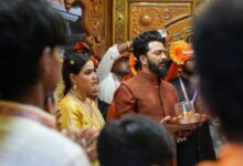 Riteish & Genelia seek blessings at Chhatrapati Shivaji Maharaj Temple before ‘Raja Shivaji’ release