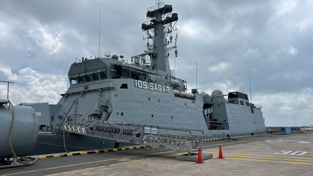 Indian Naval Ship arrives in Singapore under IOS SAGAR mission
