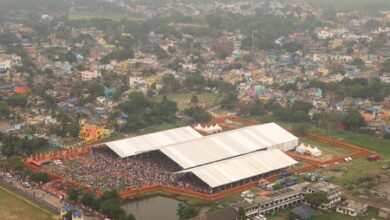 PM Modi shares aerial photo of jam-packed rally venue in Bengal’s Barrackpore