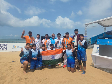 Women’s Kabaddi team bags gold at Asian Beach Games in China, men’s team in final