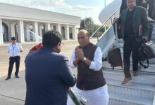 Rajnath Singh arrives in Bishkek to attend SCO Defence Ministers’ Meeting