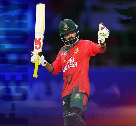 Towhid Hridoy’s fifty helps Bangladesh record highest successful chase at home