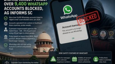 Digital arrest fraud: Over 9,400 WhatsApp accounts blocked, Centre tells SC