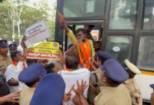 Karnataka: BJYM leaders protests book release on Umar Khalid in Bengaluru, taken into custody