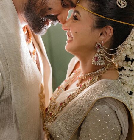 Actor Bellamkonda Sai Sreenivas weds Kavya in a traditional ceremony in Tirumala