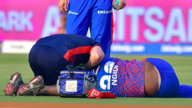 IPL 2026: Lungi Ngidi suffers nasty head injury, stretchered off at Arun Jaitley Stadium