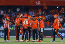 IPL 2026: Debutant Hinge picks scintillating four-fer as SRH end RR’s winning run (Ld)