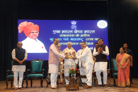 MP Guv emphasises national unity at Gujarat–Maharashtra joint cultural celebration