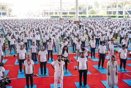6,000 people perform ‘Bhujangasana’ to set Asian record in run-up to International Yoga Day