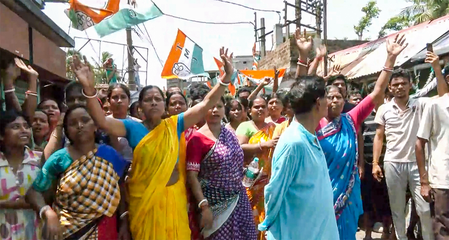 Protest erupts in Bengal’s Falta against Trinamool; locals claim polling rigged