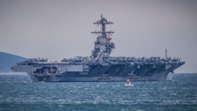 US aircraft carrier Gerald R. Ford leaves Middle East