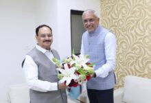 JP Nadda arrives in Gujarat for VGRC concluding session, meets state BJP chief (Ld)