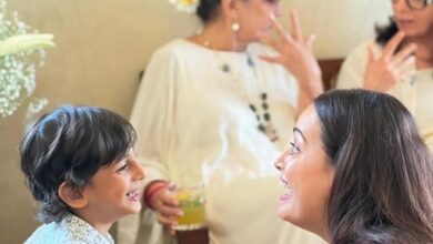 Shabana Azmi shares a candid pic of Dia Mirza with her six year-old son engrossed in conversation