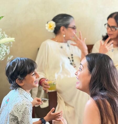 Shabana Azmi shares a candid pic of Dia Mirza with her six year-old son engrossed in conversation