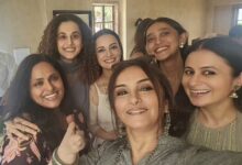 Divya Dutta enjoys a wonderful evening with the ladies: When gals have all the fun