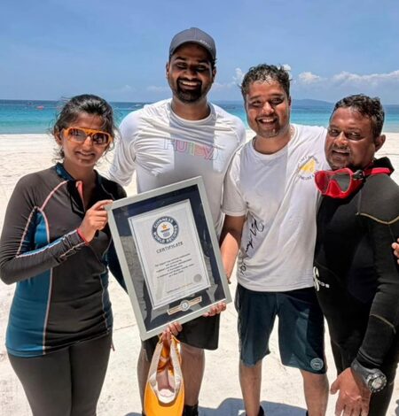 Underwater Tricolour feat enters Guinness records; Bengaluru adventurer part of historic mission