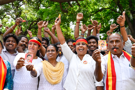 Vijay’s TVK surges across TN as Stalin trails in Kolathur; early trends show major upsets