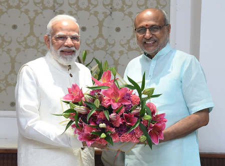 PM Modi extends birthday greetings to VP Radhakrishnan, praises his deep commitment to democratic values