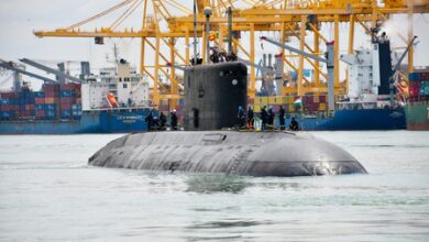 Indian submarine INS Sindhukesari arrives in Colombo for operational turnaround