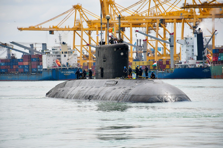 Indian submarine INS Sindhukesari arrives in Colombo for operational turnaround