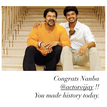 Vikram tells Vijay: You made history today!