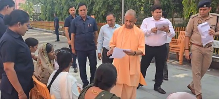 UP CM holds Janata Darshan in Gorakhpur, addresses grievances of over 200 people