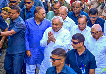 Nitish Kumar pays tribute to wife on death anniversary in Nalanda​