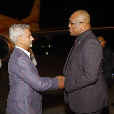 EAM Jaishankar arrives in Suriname, to hold bilateral talks with top leadership