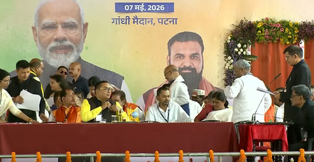 Some light-hearted moments at Bihar Cabinet expansion oath ceremony