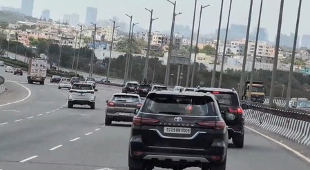 CM Revanth Reddy’s convoy travels in regular traffic in Hyderabad