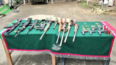 Seven militants surrender in Nagaland; Arms cache recovered in Manipur