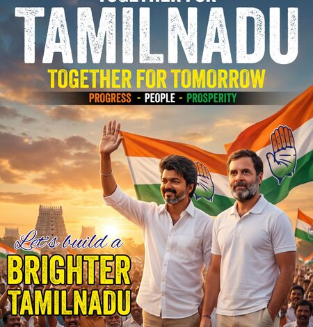 Rahul Gandhi arrives  in Chennai as Vijay set to take oath as Tamil Nadu Chief Minister