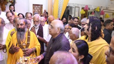 Gujarat CM attends consecration ceremony at renovated Sanatan Ramdham Temple in Ahmedabad