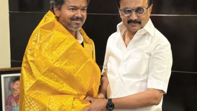 TN Chief Minister Vijay meets Stalin after taking oath as MLA