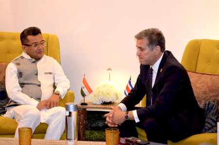 Mos Pabitra Margherita holds bilateral talks with Costa Rican FM Manuel Tovar, reaffirms strong partnership