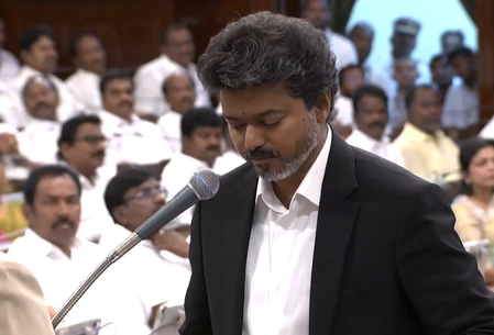 ‘I solemnly affirm with sincerity’: CM Joseph Vijay takes oath as MLA in TN Assembly ‘I solemnly affirm with sincerity’: CM Joseph Vijay takes oath as MLA in TN Assembly