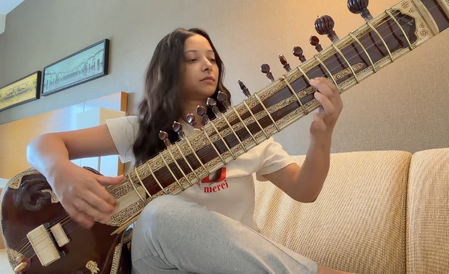 Shweta Basu Prasad’s day off from shoot: Practicing sitar all day