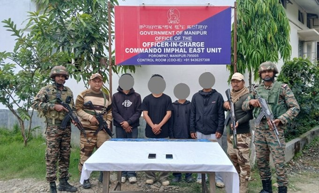 Eight militants, including 2 top leaders arrested in Manipur; arms cache seized