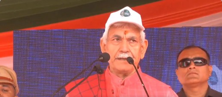 J&K L-G Manoj Sinha leads anti-drug ‘padyatra’ in Baramulla