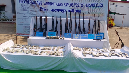 Chhattisgarh: Police recover over Rs 1 crore cash, massive arms cache in Naxal-hit Narayanpur Chhattisgarh: Police recover over Rs 1 crore cash, massive arms cache in Naxal-hit Narayanpur