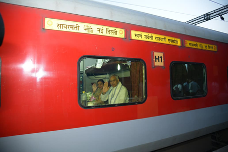Gujarat Guv takes train to Delhi, expands fuel-saving measures