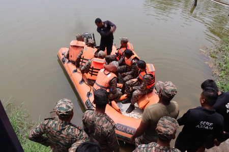 Indian Army, SDRF conduct joint flood relief exercise in Assam’s Jorhat