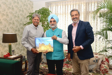 Kapil Dev, Amandeep Johl meet Delhi Lt Governor; discuss golf’s role in Delhi’s global-city vision