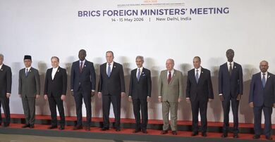 EAM Jaishankar welcomes global delegates at Bharat Mandapam for BRICS Foreign Ministers’ meet