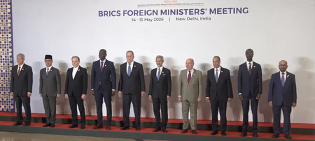 EAM Jaishankar welcomes global delegates at Bharat Mandapam for BRICS Foreign Ministers’ meet EAM Jaishankar welcomes global delegates at Bharat Mandapam for BRICS Foreign Ministers’ meet
