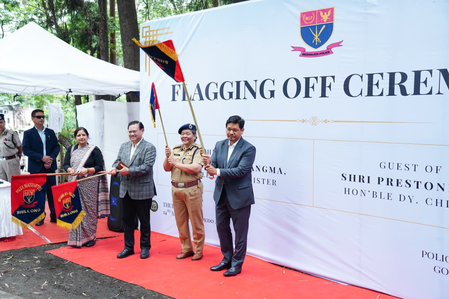 Meghalaya CM flags off new fleet of police vehicles to boost operational capabilities