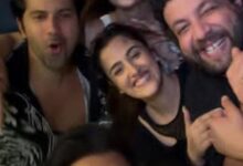 Varun Dhawan reunites with his ‘Dilwale’ co-star Kriti Sanon for a fun evening of music & friends